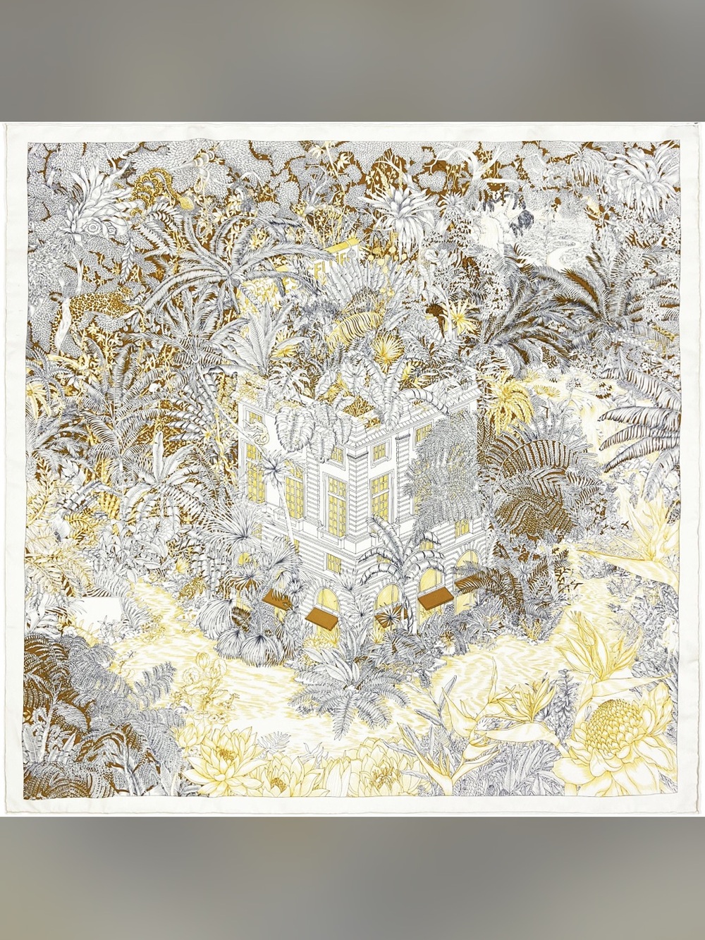 NEW Carolina Lemke Secret Paradise Printed Mulberry Silk Scarf - Picture 10 of 10